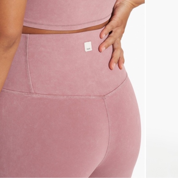 Vuori Washed Studio Leggings In Washed Marsala Stretch Wicking Fabric SZ M - Picture 7 of 12